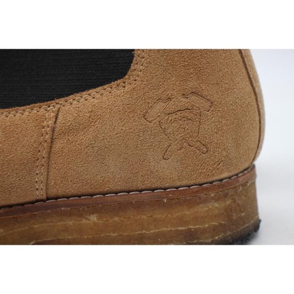 Hound and Hammer Men's Size 11 Chelsea Beige Suede Boots Shoes Rubber Sole - Picture 11 of 11
